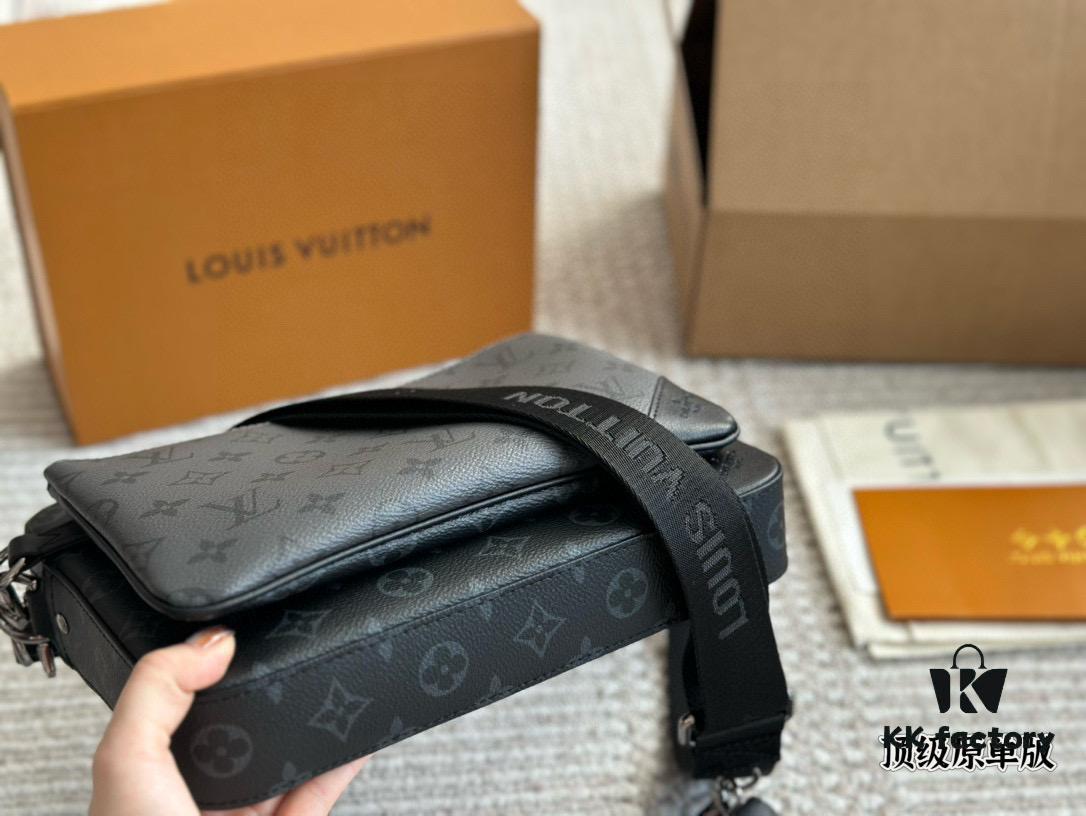 692f134e4ecd253cf1079084 Top Quality Original LV Men's Triple Combo 'Black Samurai' Three-Piece Set Trio Messenger Bag