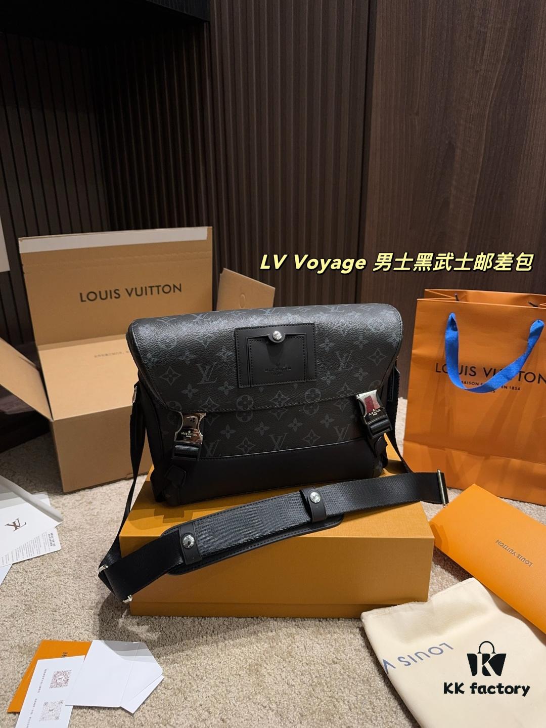 692f134f4ecd253cf1079085 LV Voyage Men's Black Warrior Messenger Bag Full Set Packaging ️ Size 30.22