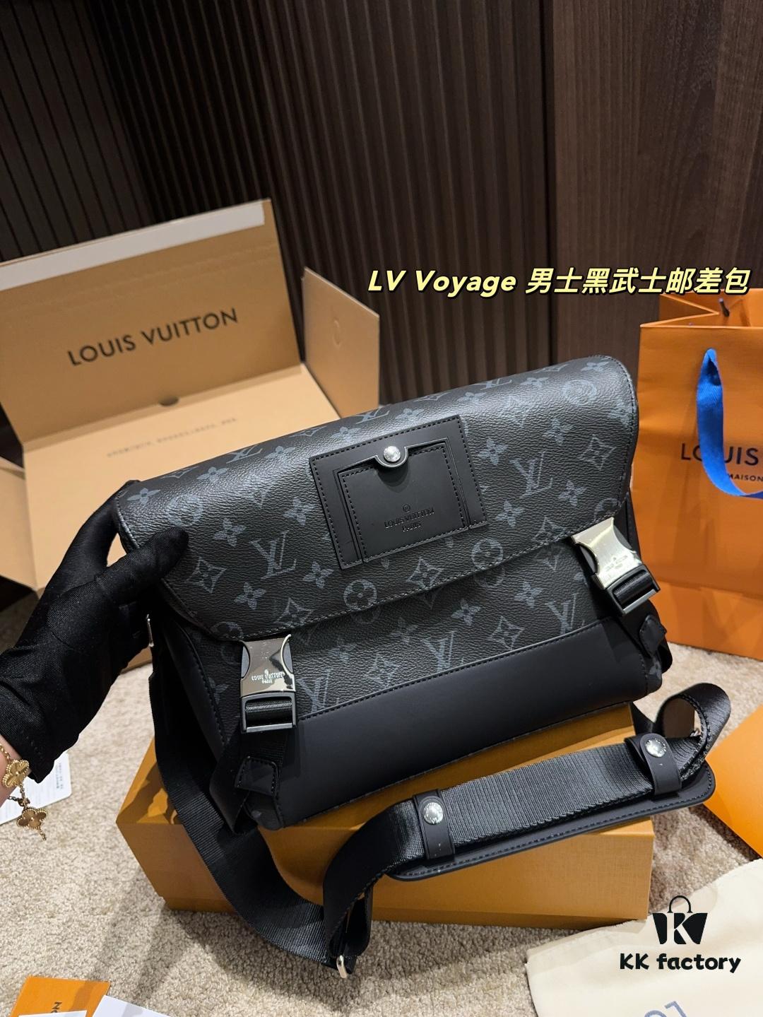 692f134f4ecd253cf1079086 LV Voyage Men's Black Warrior Messenger Bag Full Set Packaging ️ Size 30.22