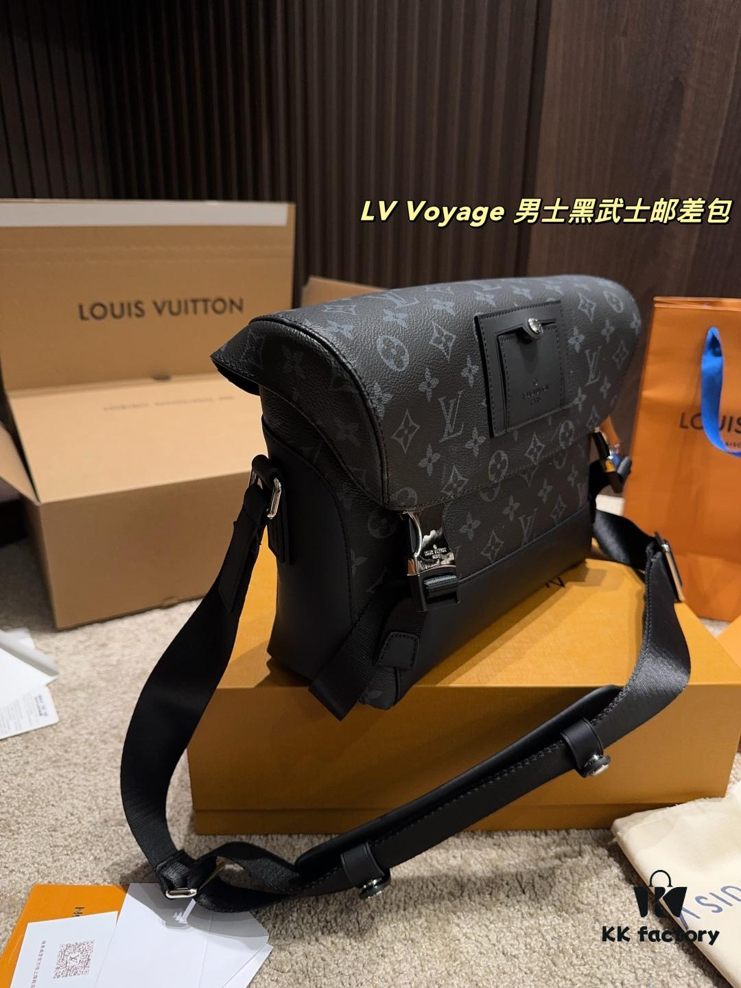 692f134f4ecd253cf1079088 LV Voyage Men's Black Warrior Messenger Bag Full Set Packaging ️ Size 30.22