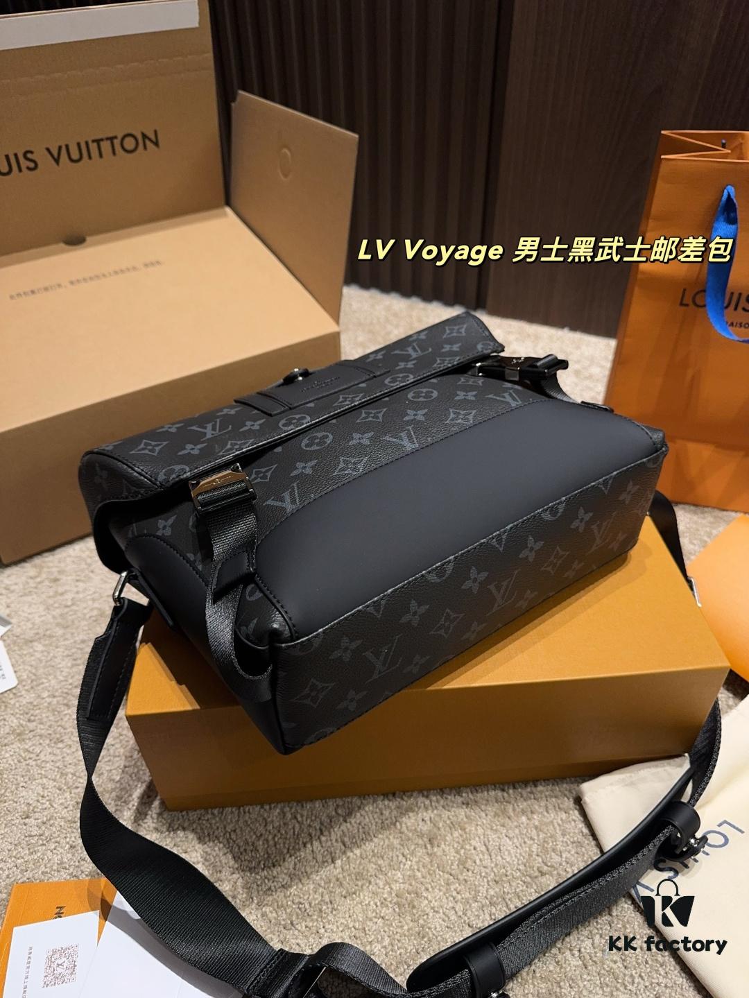 692f13524ecd253cf107908d LV Voyage Men's Black Warrior Messenger Bag Full Set Packaging ️ Size 30.22