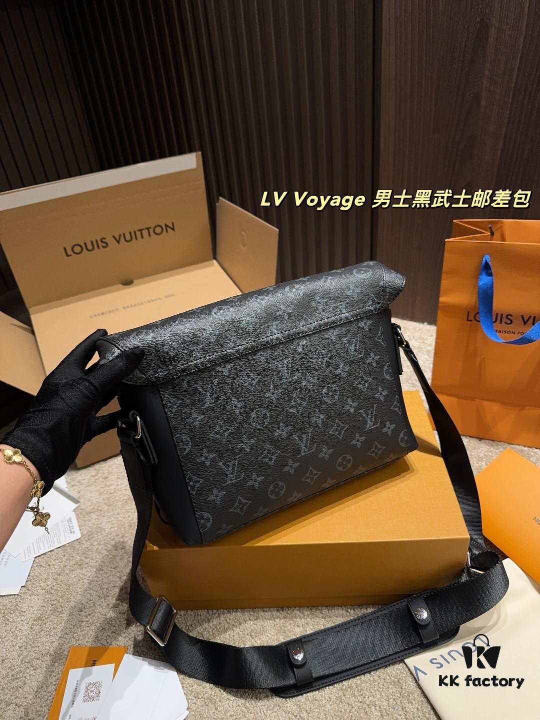 692f13534ecd253cf107908e LV Voyage Men's Black Warrior Messenger Bag Full Set Packaging ️ Size 30.22