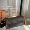 692f13884ecd253cf1079103 Replica Cowhide LV Men's Soft Polochon Cylindrical Bag