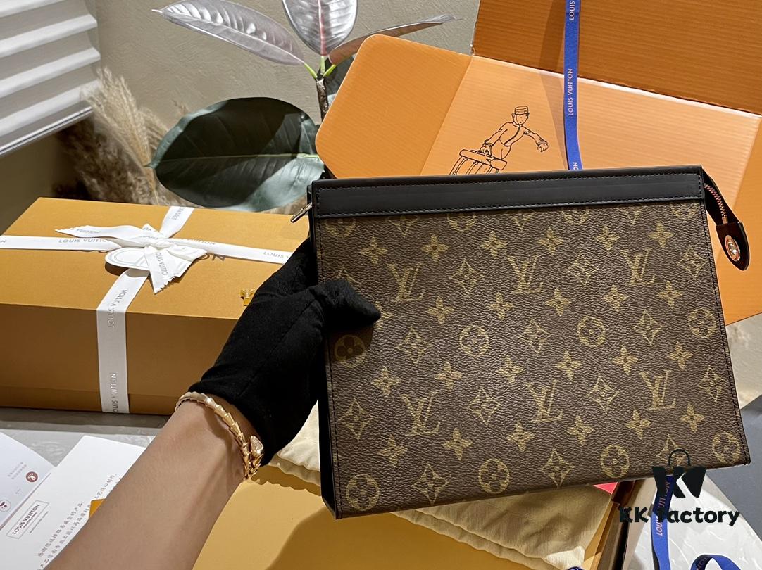 692f13a64ecd253cf107913e Original Order Cowhide Leopard Print Folding Clutch - LV Hot Selling No.26 Men's Cosmetic Bag, Wash Pouch
