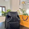 High-Value Backpack: Stylish and Versatile Canvas and Cowhide Hybrid Backpack with Classic LV Print, Perfect for Men