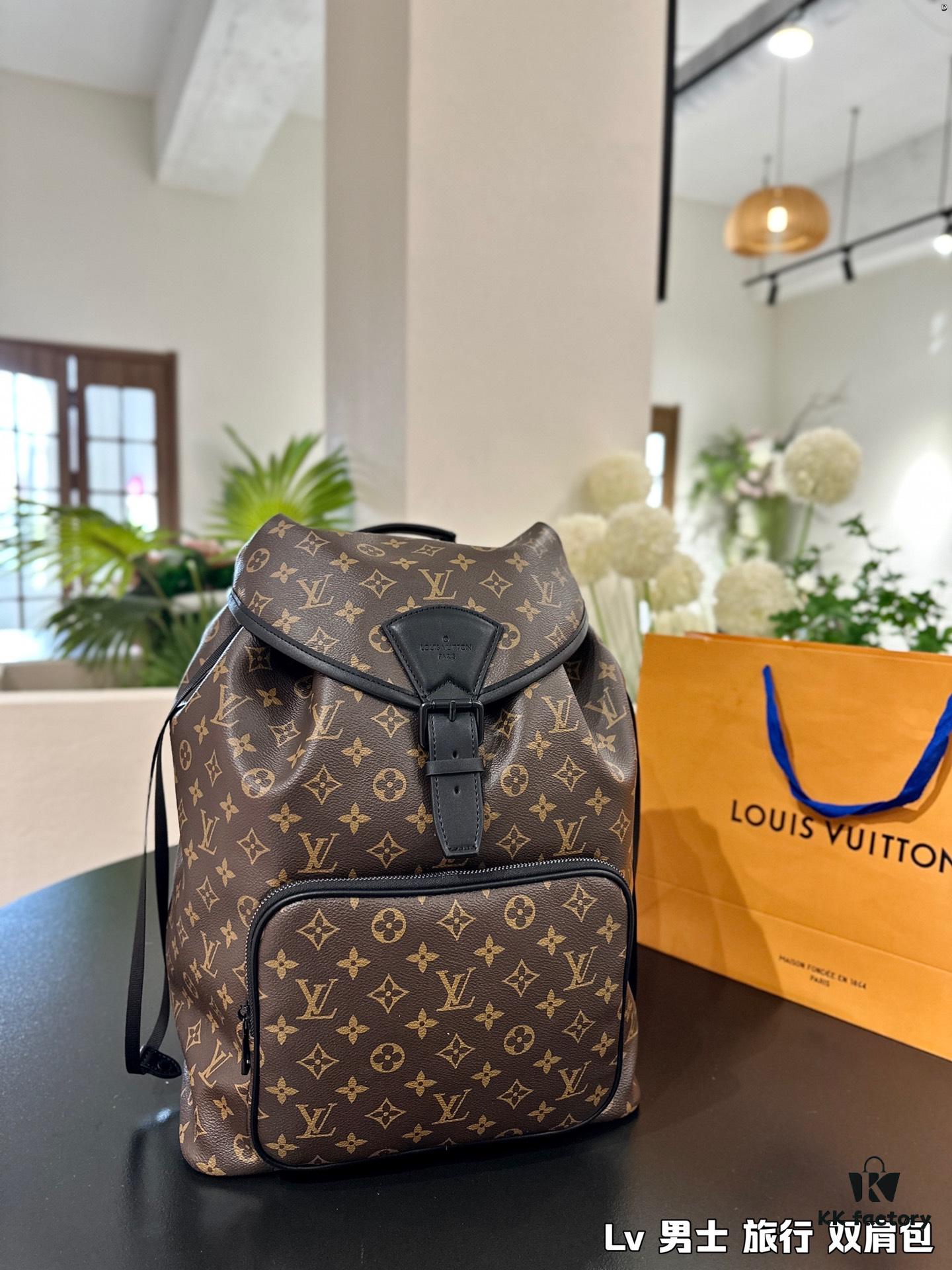 692f13bd4ecd253cf1079177 High-Value Backpack: Versatile Commuter Classic Monogram Canvas and Cowhide Backpack, Most Stylish LV-Style Backpack for Men