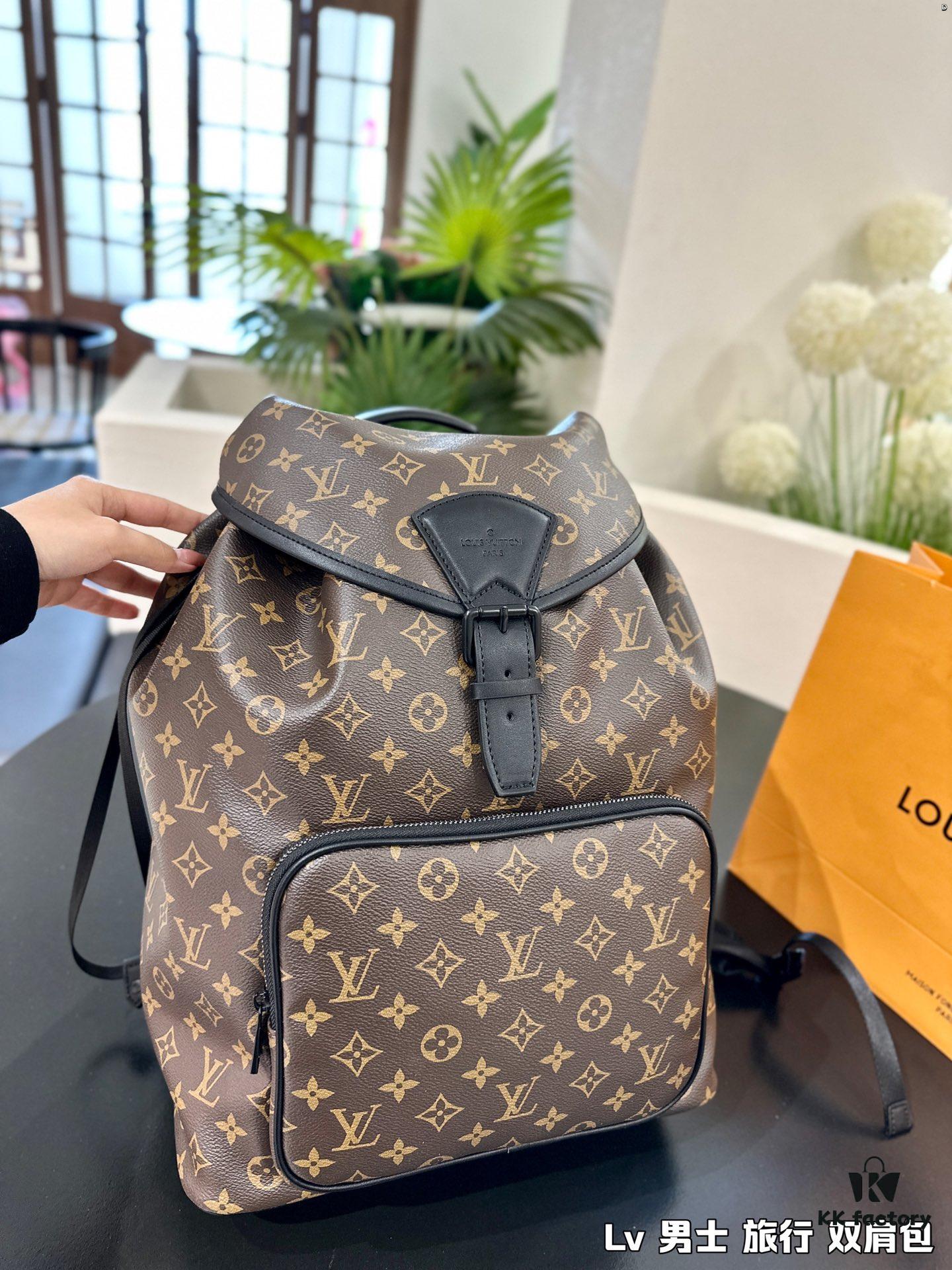 692f13bf4ecd253cf107917b High-Value Backpack: Versatile Commuter Classic Monogram Canvas and Cowhide Backpack, Most Stylish LV-Style Backpack for Men