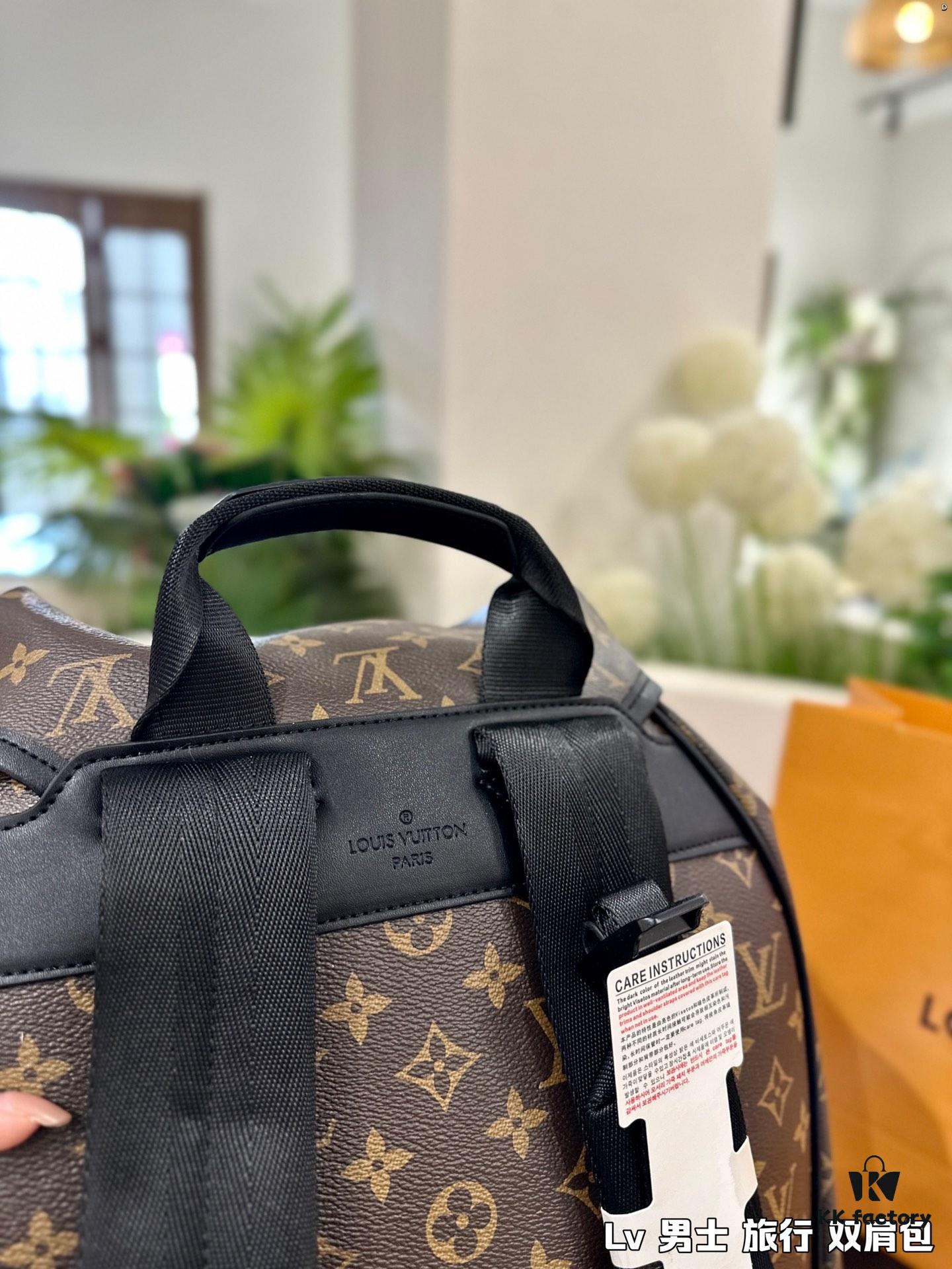 692f13c04ecd253cf107917d High-Value Backpack: Versatile Commuter Classic Monogram Canvas and Cowhide Backpack, Most Stylish LV-Style Backpack for Men