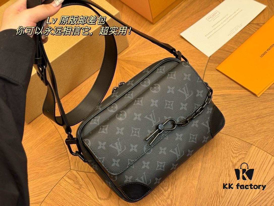 692f13df4ecd253cf10791c9 LV Men's Messenger Bag VOYAGER with Foldable Box