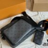 692f13ea4ecd253cf10791e0 Top Quality Original LV Men's Triple Combo Black Warrior Three-Piece Set Trio Messenger Bag