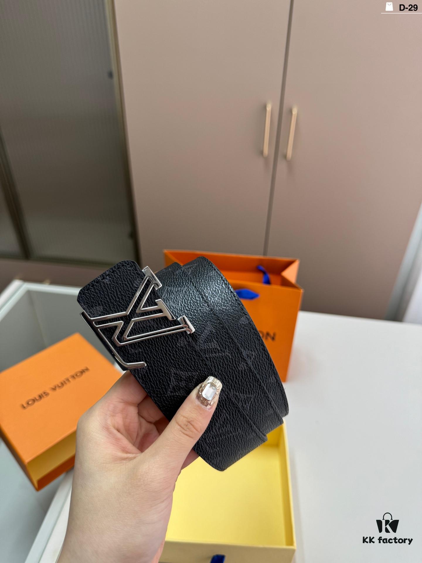 692f13f04ecd253cf10791eb LV Leather Belt for Men, Full Set Packaging with Shopping Bag D-29