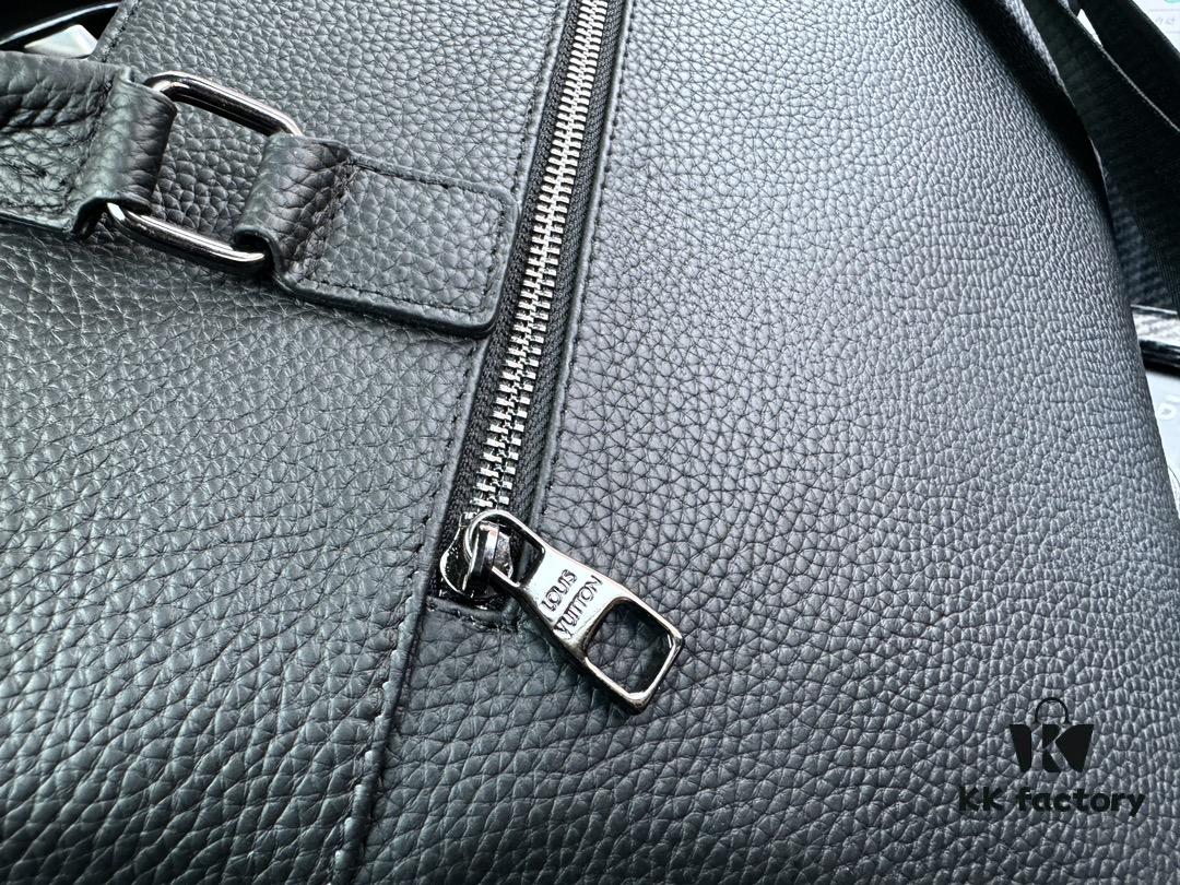 692f141d4ecd253cf1079245 High-End New Arrival 'Louis Vuitton' LV Briefcase, Men's Leather Trim Briefcase, Premium Imported Original Fabric, High-Definition Metal Logo, Smooth Zippers, Fine Edging, Exquisite Craftsmanship