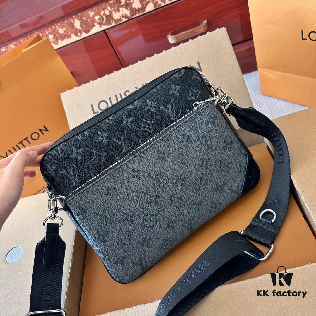 692f141d4ecd253cf1079246 LV Gucci Men's Three-in-One Crossbody Bag, Foldable Gift Box Packaging, Original Order Quality, Imported Premium Fabric