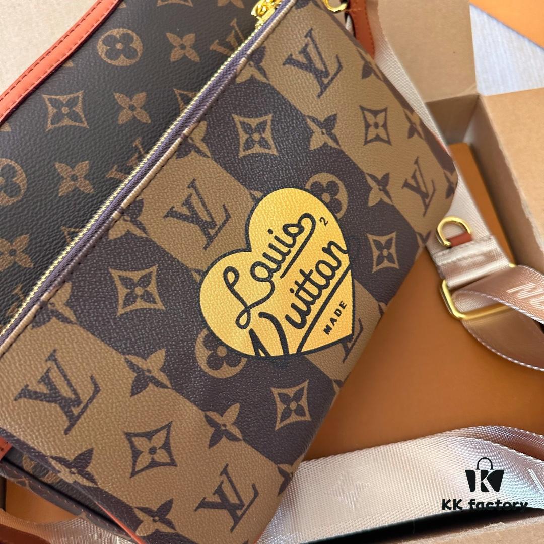 692f141f4ecd253cf1079249 LV Gucci Men's Three-in-One Crossbody Bag, Foldable Gift Box Packaging, Original Order Quality, Imported Premium Fabric