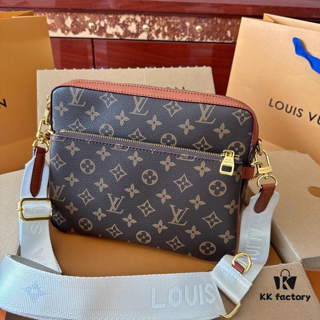 692f141f4ecd253cf107924b LV Gucci Men's Three-in-One Crossbody Bag, Foldable Gift Box Packaging, Original Order Quality, Imported Premium Fabric