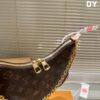692f14534ecd253cf107928e Top Quality Original Single Pure Cowhide Full Steel Hardware LV Boulogne Messenger Bag Croissant Bag