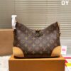 692f14564ecd253cf1079293 Top Quality Original Single Pure Cowhide Full Steel Hardware LV Boulogne Messenger Bag Croissant Bag