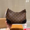 692f145b4ecd253cf107929c Top Quality Original Order Pure Cowhide Full Steel Hardware LV Boulogne Messenger Bag Horn Bag