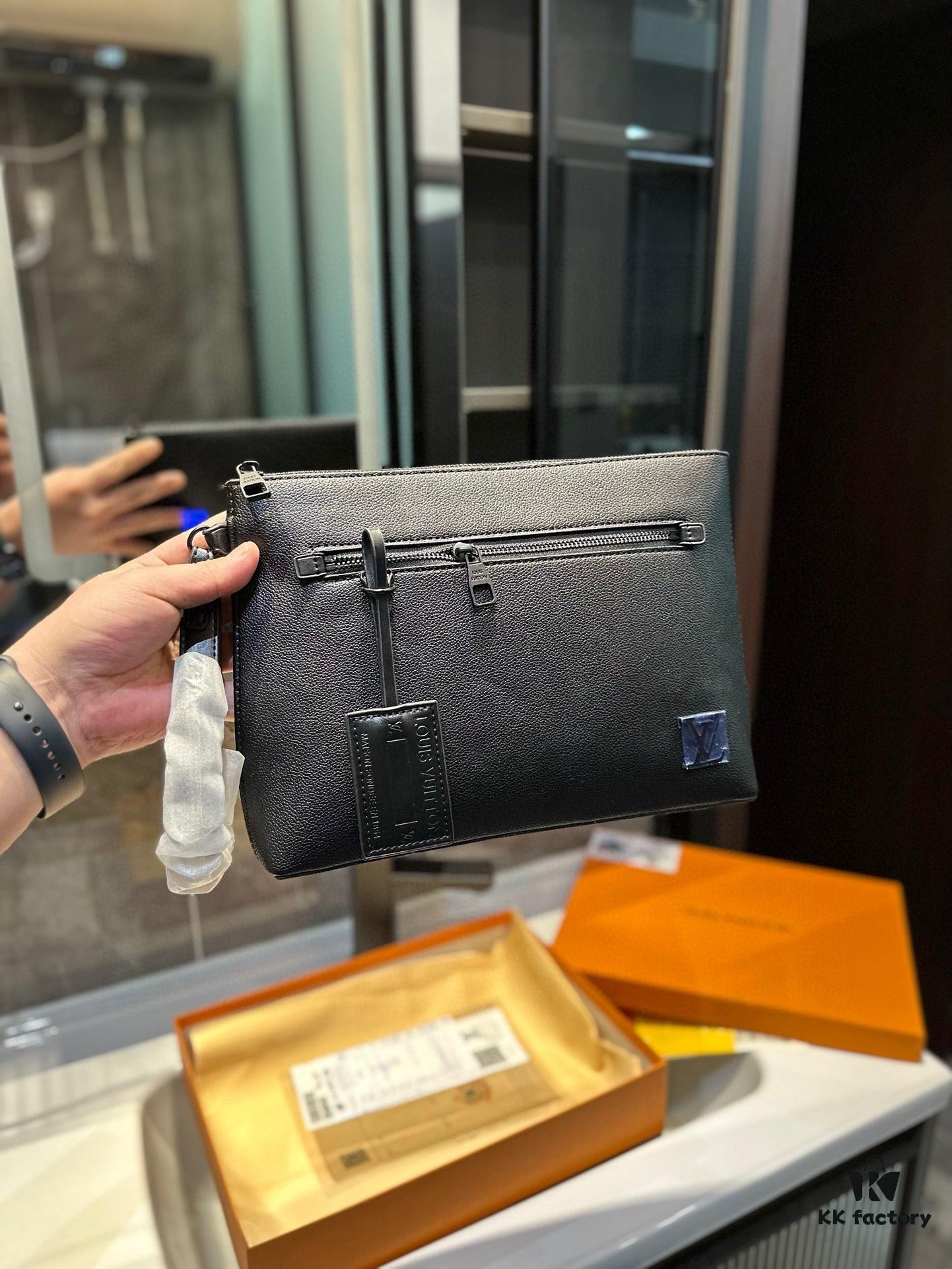 692f14634ecd253cf10792ad LV New Men's Clutch Bag, Stylish and Youthful Design, Compact Camera-style Pouch with Adjustable Strap