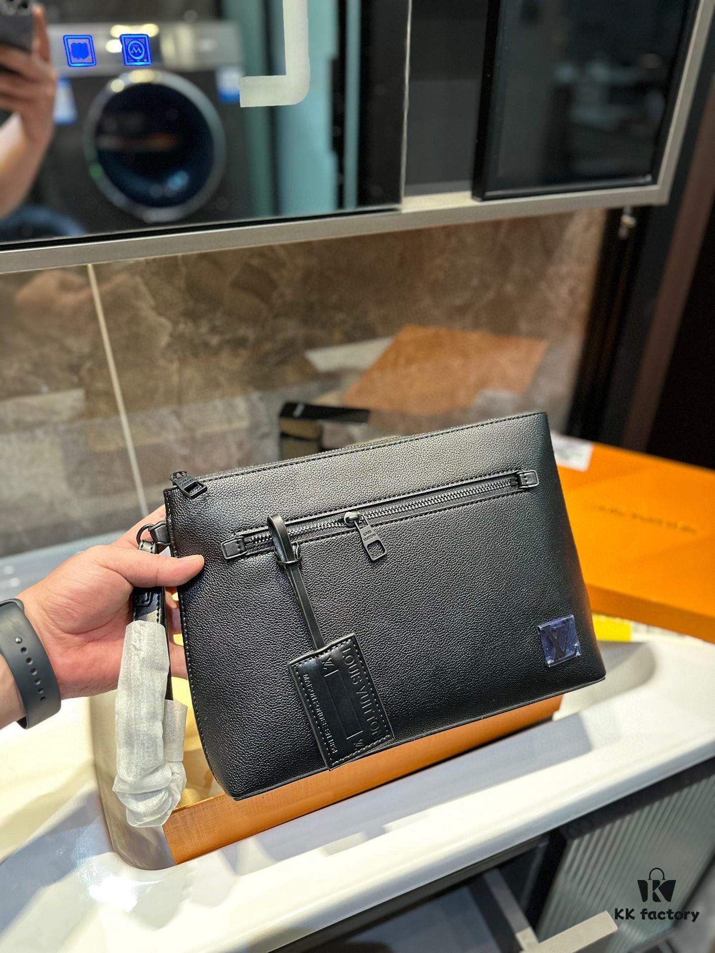 692f14644ecd253cf10792ae LV New Men's Clutch Bag, Stylish and Youthful Design, Compact Camera-style Pouch with Adjustable Strap