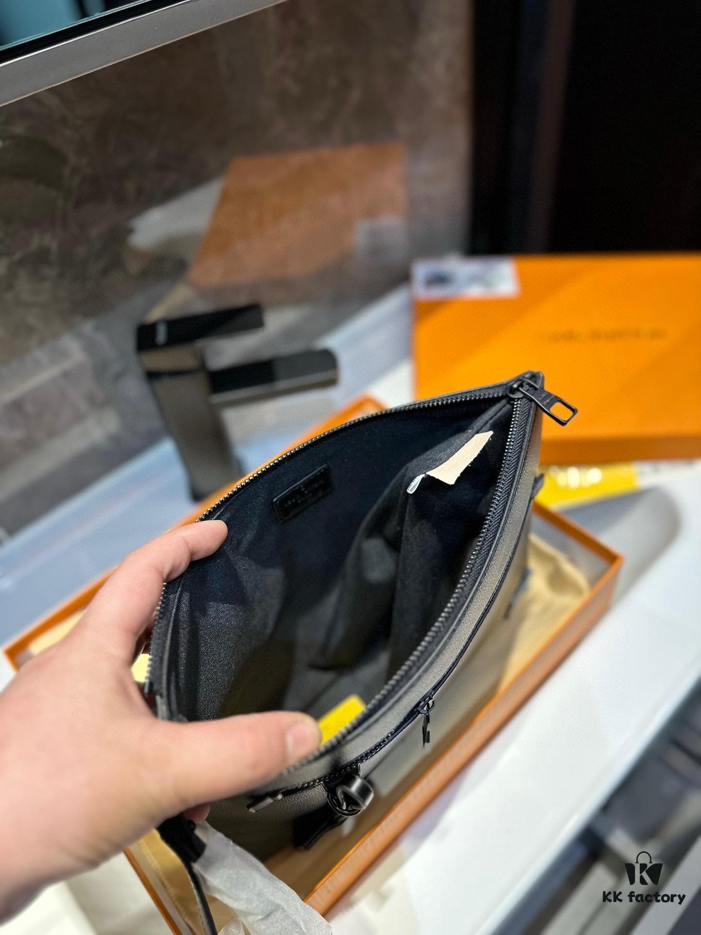 692f14674ecd253cf10792b5 LV New Men's Clutch Bag, Stylish and Youthful Design, Compact Camera-style Pouch with Adjustable Strap
