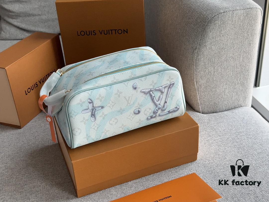 692f14684ecd253cf10792b6 L Brand Makeup Bag, 26*16cm, Dual-Zip Travel Toiletry Case