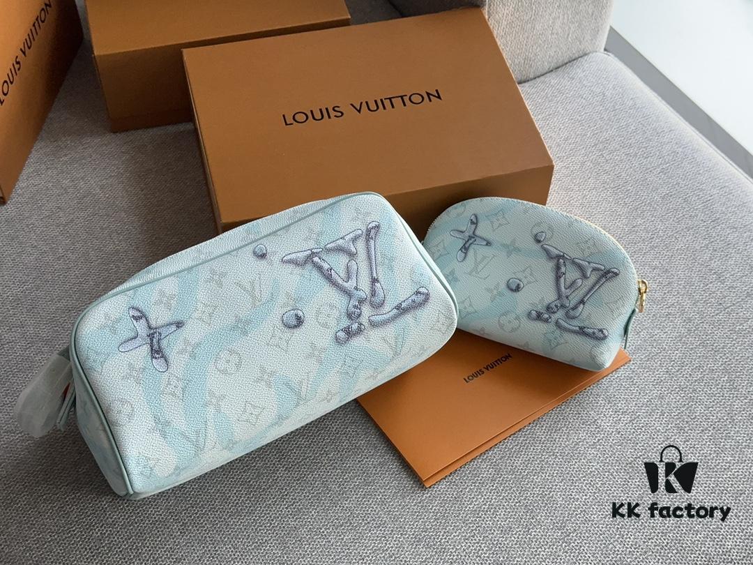 692f14694ecd253cf10792b8 L Brand Makeup Bag, 26*16cm, Dual-Zip Travel Toiletry Case