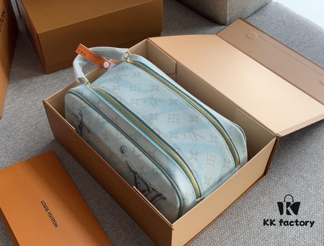 692f146a4ecd253cf10792ba L Brand Makeup Bag, 26*16cm, Dual-Zip Travel Toiletry Case