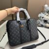 692f146b4ecd253cf10792bc LV Men's Briefcase, Can Be Worn Crossbody or Carried by Hand, Spacious Capacity for Documents and Laptop, Black Classic Style, Extremely Durable Material, Ideal Choice for Business Men, Model D-112, Size 34x7x27 cm, Foldable Box