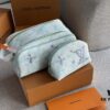 692f14704ecd253cf10792c3 L Brand Makeup Bag, 26*16cm, Dual-Zip Travel Toiletry Case