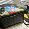 692f14734ecd253cf10792c9 Authentic LV Men's Discovery Donald Duck Graffiti Backpack in Genuine Cowhide