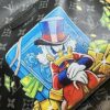 692f14744ecd253cf10792ca Authentic LV Men's Discovery Donald Duck Graffiti Backpack in Genuine Cowhide