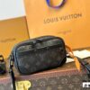 692f147f4ecd253cf10792e1 LV Latest Men's Camera Bag Nano Alpha Black Floral Embossing Full Set Packaging
