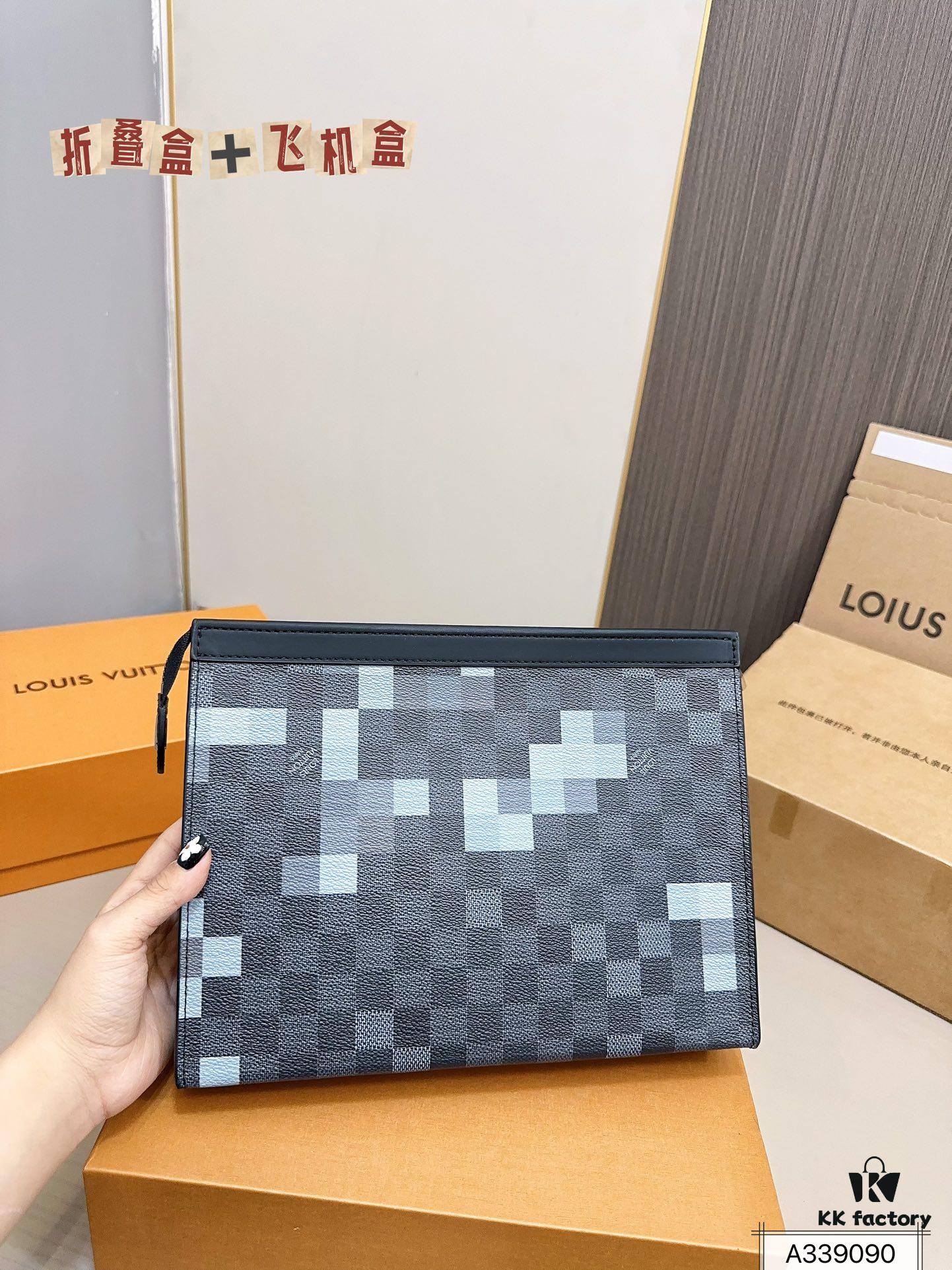 692f14804ecd253cf10792e2 LV Men's Clutch Bag, Full Set Packaging, 28x22cm - Ideal as Toiletry Case, Stylish and Versatile for Daily Commute or Any Occasion