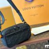 692f14834ecd253cf10792e6 LV Latest Men's Camera Bag Nano Alpha Black Floral Embossing Full Set Packaging