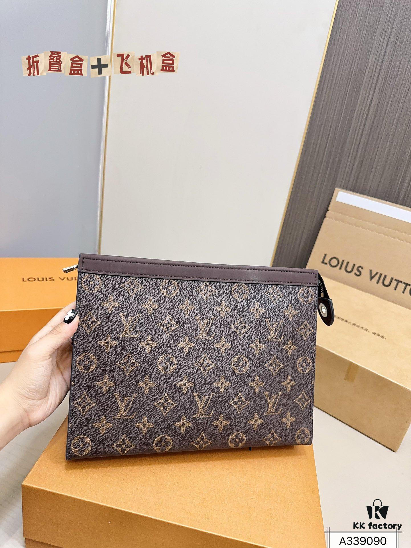692f14894ecd253cf10792ef LV Men's Clutch Bag, Full Packaging, Dimensions 28 x 22