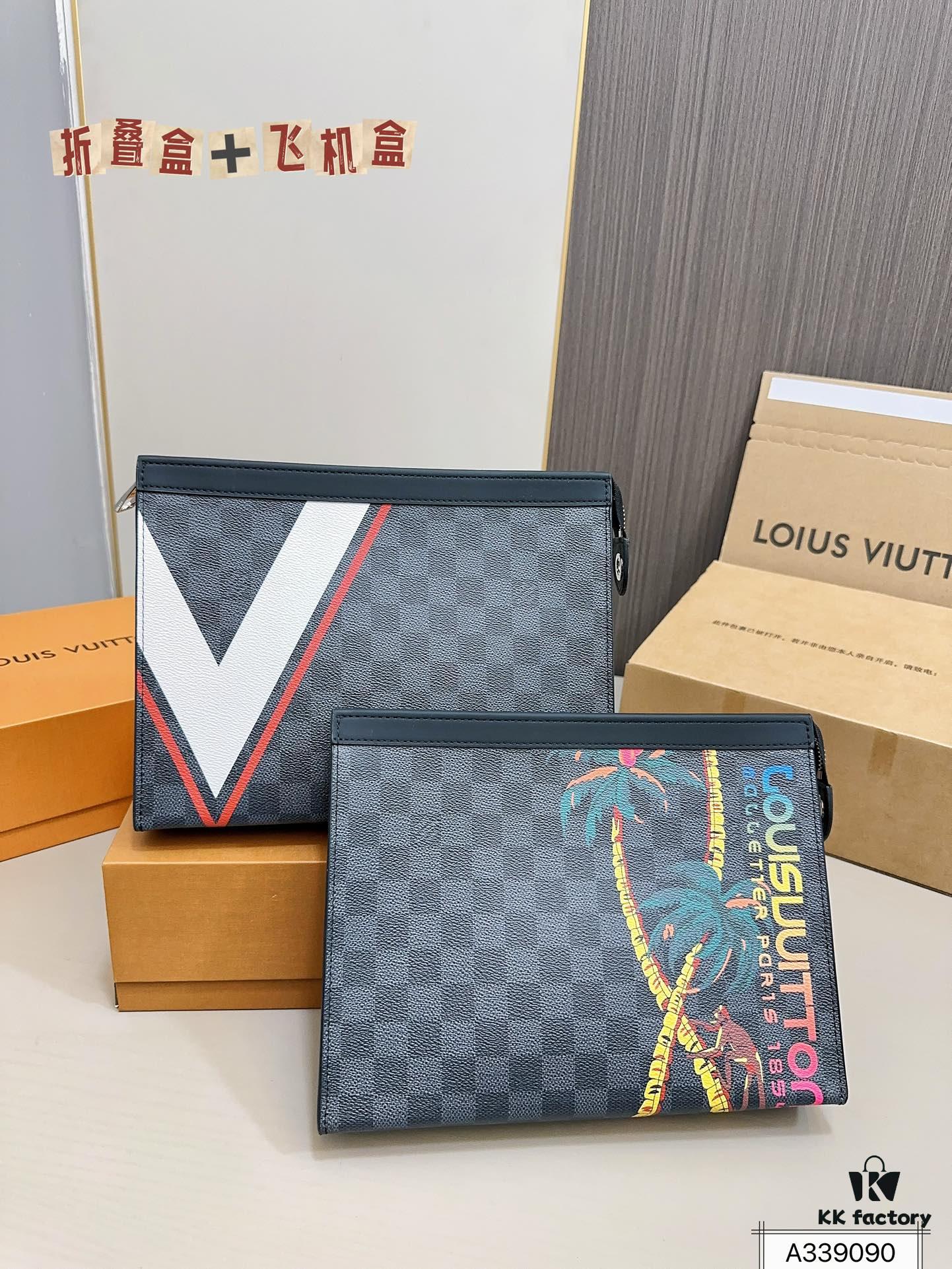 692f14914ecd253cf10792fd LV Men's Clutch Bag, Full Packaging, Dimensions 28 x 22
