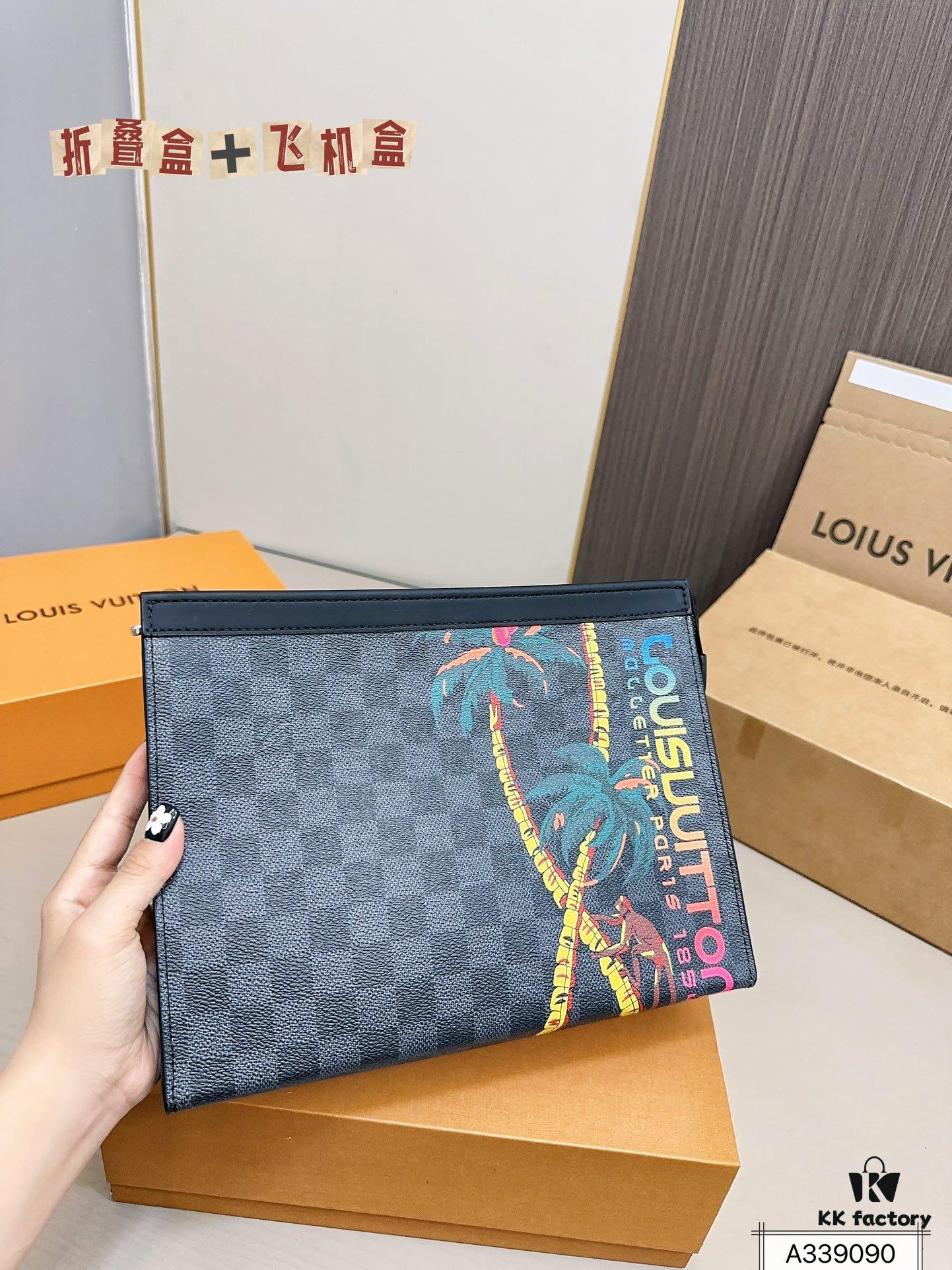 692f14974ecd253cf1079305 LV Men's Clutch Bag, Full Set Packaging, Dimensions 28 x 22