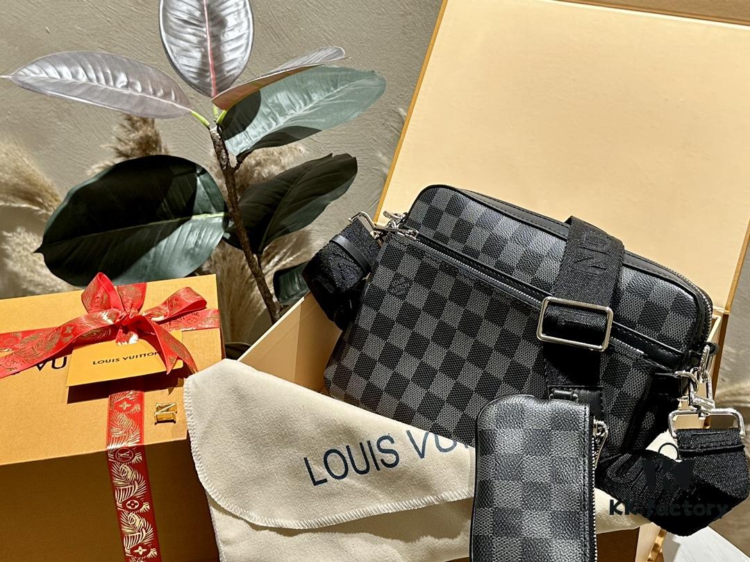 692f14994ecd253cf1079308 LV Louis Vuitton Men's Crossbody Bag, Tri-fold Design, Premium Imported Fabric, Official Website Aircraft Case Included