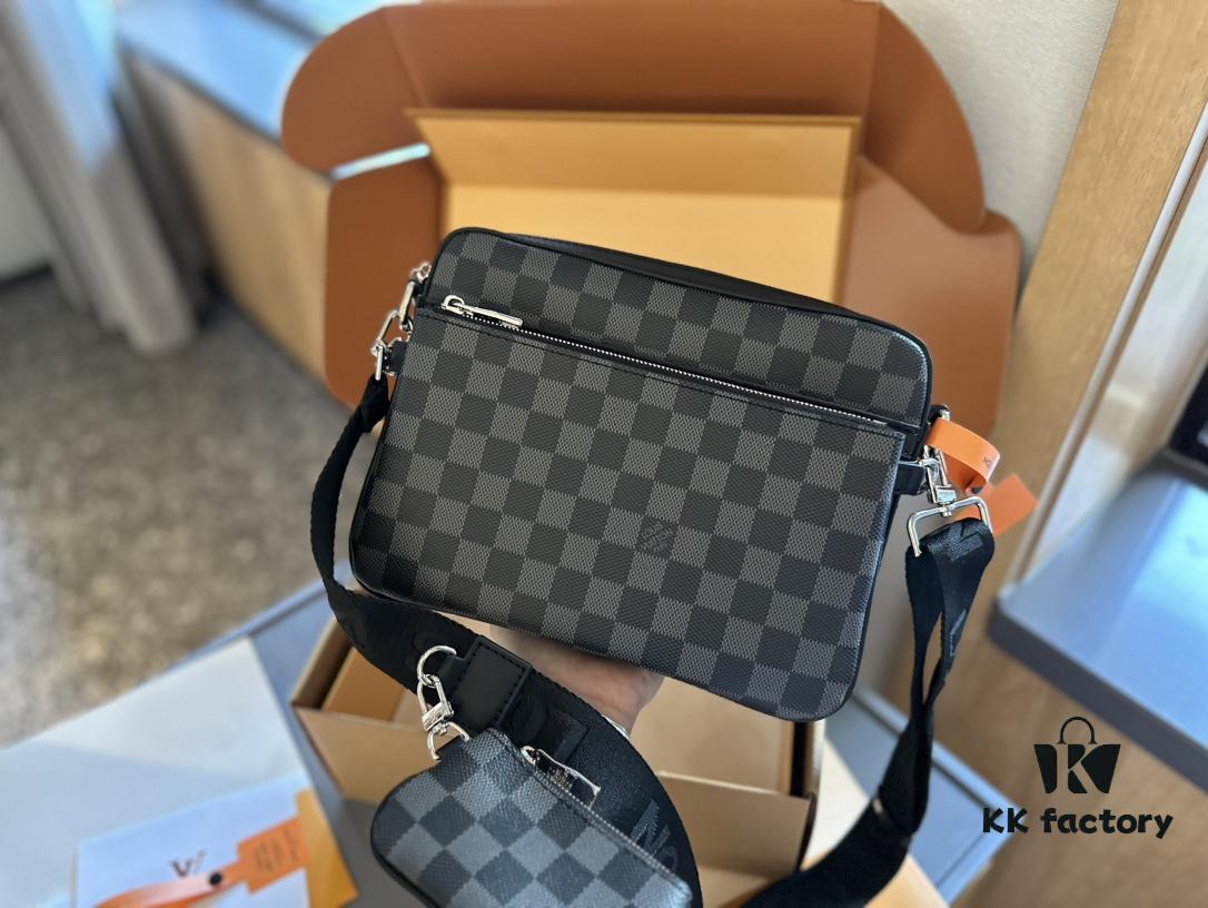 692f14ac4ecd253cf1079328 LV Louis Vuitton Men's Crossbody Bag Three-in-One Foldable Gift Box + Official Airplane Box