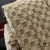Gucci Logo Medium Backpack in Beige and Ebony GG Canvas with Original Green Gift Bag