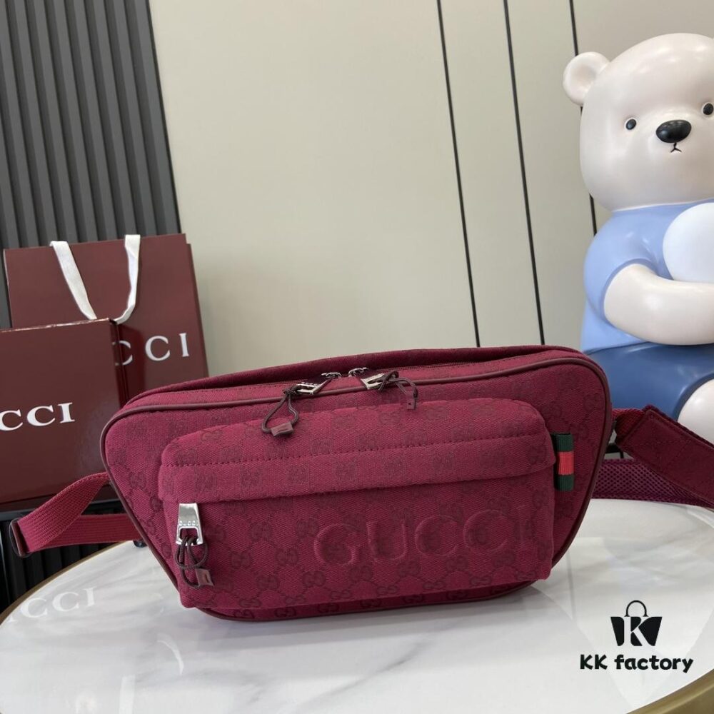 692f15524ecd253cf1079457 Small GG Crossbody Bag in Rosso Ancora Red GG Canvas - New Arrival