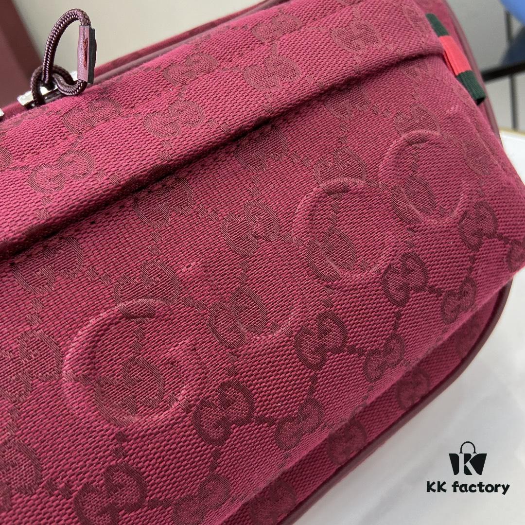 692f15564ecd253cf107945f Small GG Crossbody Bag in Rosso Ancora Red GG Canvas - New Arrival