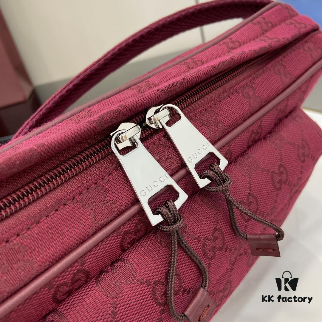 692f15574ecd253cf1079463 Small GG Crossbody Bag in Rosso Ancora Red GG Canvas - New Arrival