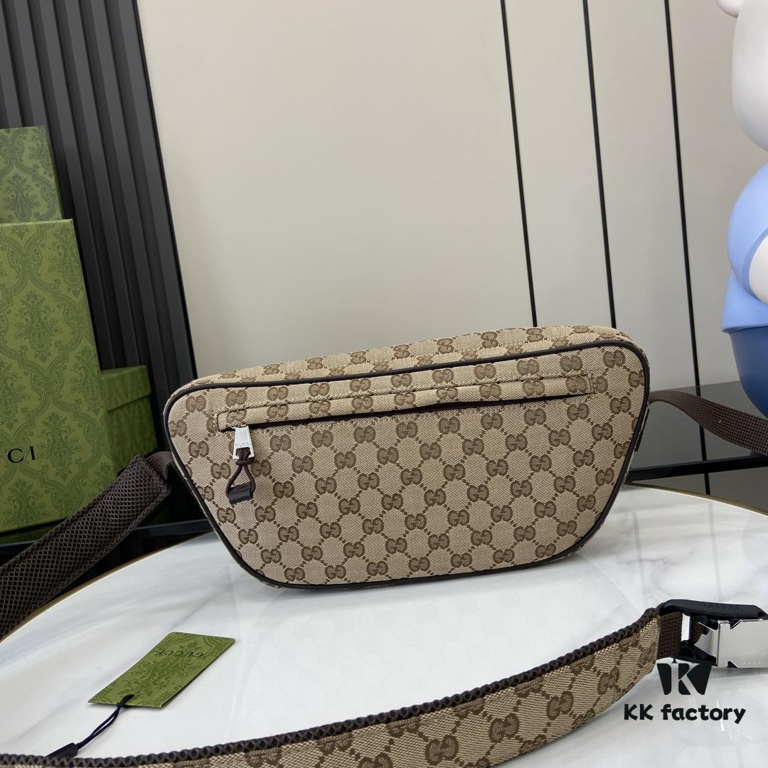 692f15584ecd253cf1079464 Small GG Crossbody Bag in Beige and Ebony GG Canvas with Brown Trims
