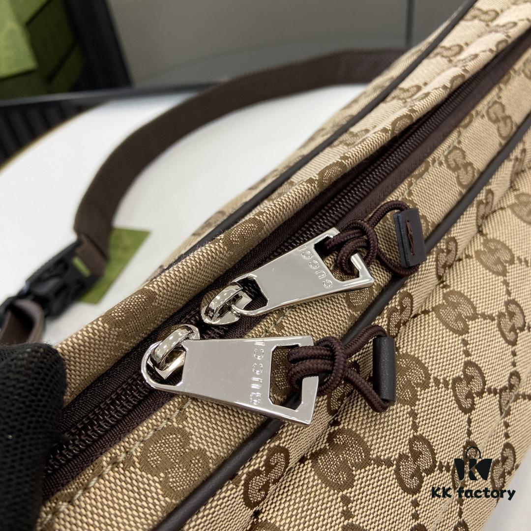 692f155a4ecd253cf1079469 Small GG Crossbody Bag in Beige and Ebony GG Canvas with Brown Trims