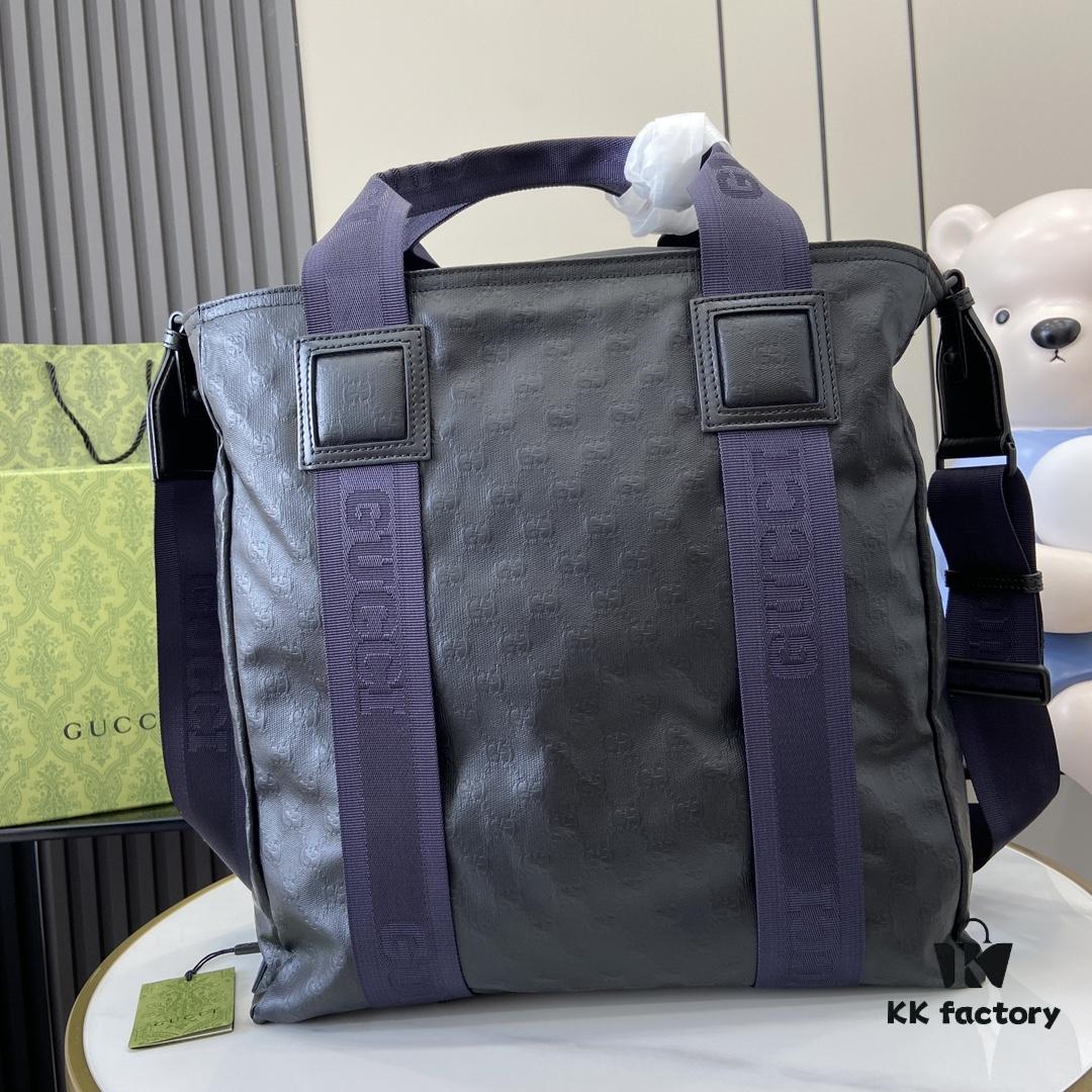 692f155f4ecd253cf1079475 Gucci Crystal GG Tote Bag in Matte Black Canvas with Full Original Green Box Packaging