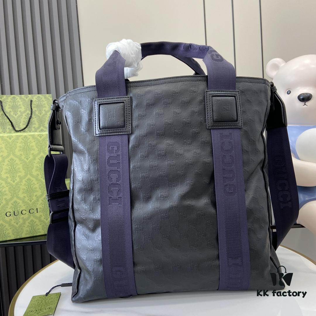 692f15604ecd253cf1079476 Gucci Crystal GG Tote Bag in Matte Black Canvas with Full Original Green Box Packaging