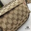 692f15604ecd253cf1079477 Small GG Crossbody Bag in Beige and Ebony GG Canvas with Brown Trims