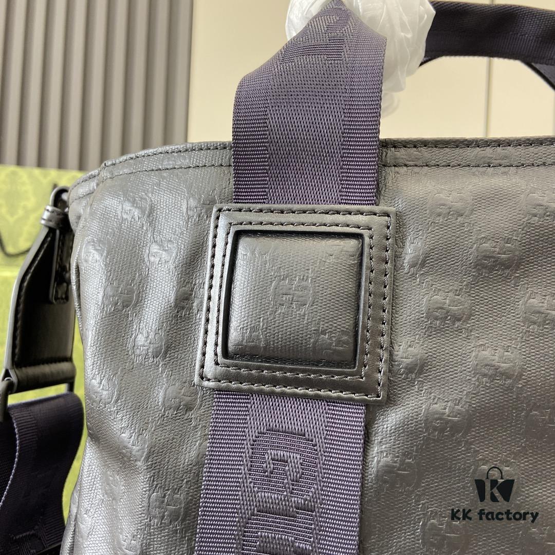 692f15634ecd253cf107947a Gucci Crystal GG Tote Bag in Matte Black Canvas with Full Original Green Box Packaging